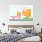 母と子の幸せな日 キャンバスプリント (インサイチュ (寝室))