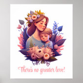 母と子の幸せな母の日のポスター ポスター (正面)