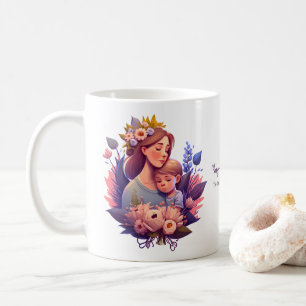 母と子の幸せな母の日 コーヒーマグカップ