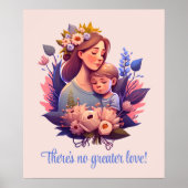 母と子の幸せな母の日 ポスター (正面)