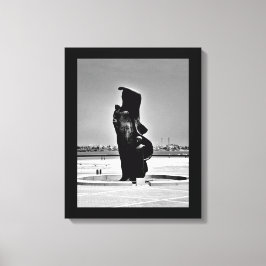 母と子の彫刻 キャンバスプリント