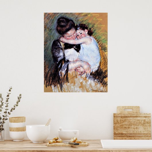 母と子の有名絵画な ポスター (キッチン)