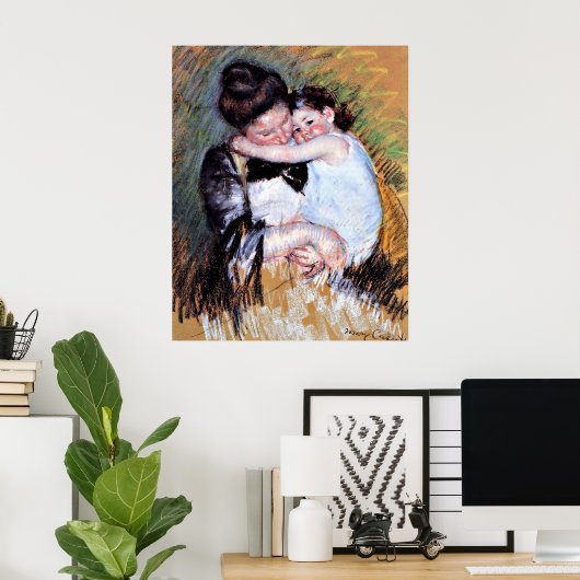 母と子の有名絵画な ポスター (ホームオフィス)
