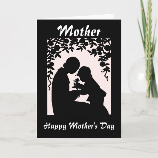 母と子の母の日のカード – カスタム カード (正面)