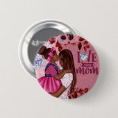 母と子の母の日を愛する 缶バッジ (正面&裏面)