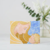 母と子の母の日 |はがき ポストカード (スタンド正面)