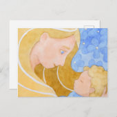 母と子の母の日 |はがき ポストカード (正面/裏面)