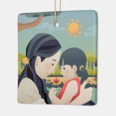 母と子の母の日 |オーナメント セラミックオーナメント (左)