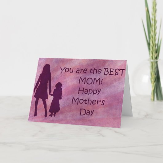 母と子の母の日 カード (正面)