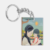 母と子の母の日 |キーチェーン キーホルダー (正面左)