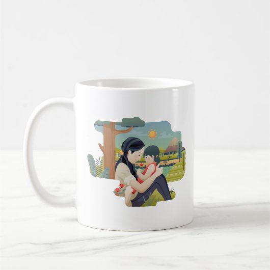 母と子の母の日 |コーヒーマグ コーヒーマグカップ (左)