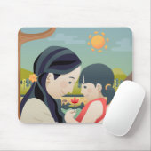 母と子の母の日 |マウスパッド マウスパッド (マウス)