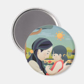 母と子の母の日 |マグネット マグネット (正面/裏面)