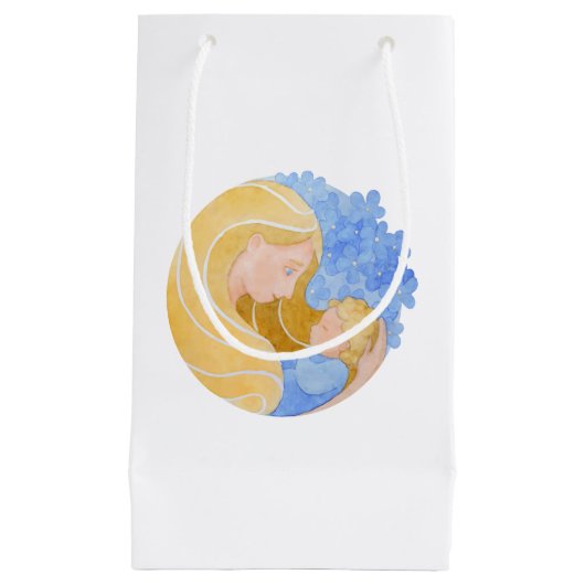 母と子の母の日 |抱き枕 スモールペーパーバッグ (正面)