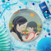 母と子の母の日 |紙プレート ペーパープレート (パーティー)