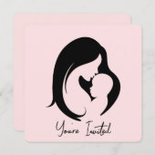 母と子の赤ちゃんシャワー 招待状 (正面/裏面)