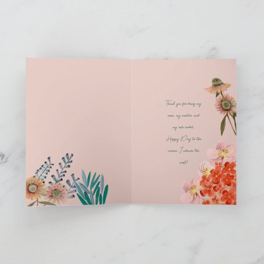 母と子の鹿の母の日 カード (内部)