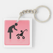 母と子アイコン キーホルダー (裏面)