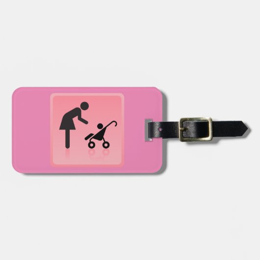母と子アイコン ラゲッジタグ (正面横)