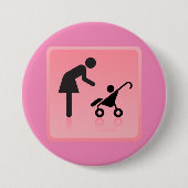 母と子アイコン 缶バッジ (正面)