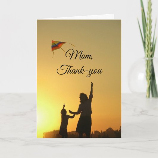 母と子供の凧カード シーズンカード (正面)