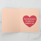 母と子供の可愛いかわいい漫画の母の日 カード (内部)