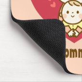 母と子供の可愛いかわいい漫画の母の日 マウスパッド (コーナー)