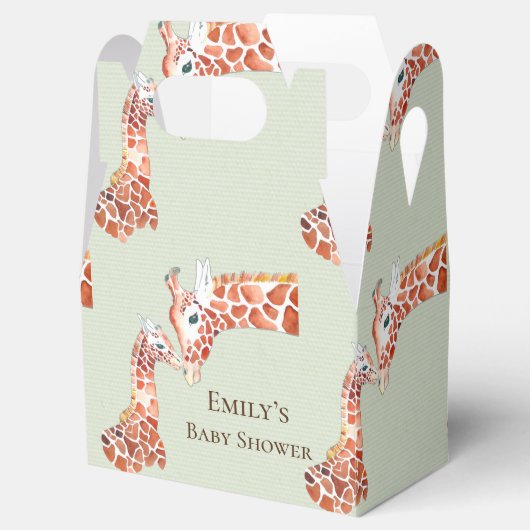 母と子供キリン赤ちゃんシャワー フェイバーボックス (オープン)