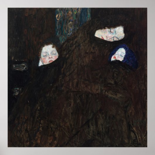 母と子供バイグスタフクリムト ポスター (正面)
