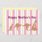 母と子供フラットホリデーカード シーズンカード (正面/裏面)