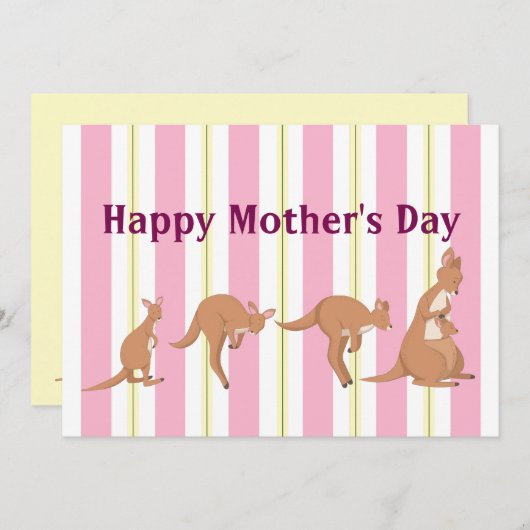 母と子供フラットホリデーカード シーズンカード (正面/裏面)