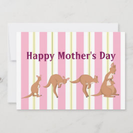 母と子供フラットホリデーカード シーズンカード