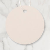 母と子牛の象の赤ちゃんシャワーギフト フェイバータグ (裏面)