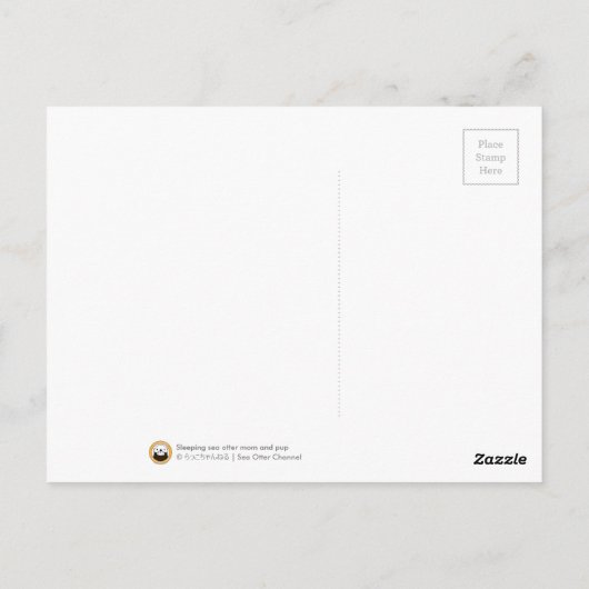 母と子犬の眠る海 ポストカード (裏面)