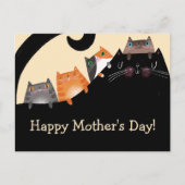 母と子猫 ポストカード (正面)