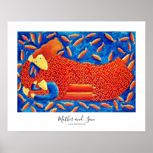 母と子絵を描の ポスター (正面)