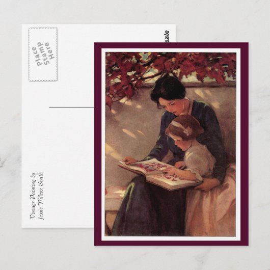 母と子読の ポストカード (正面/裏面)