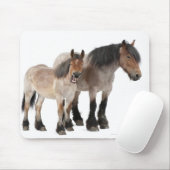 母と子馬の笑顔,ベルギーの馬,ベルギー マウスパッド (マウス)