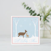 母と子鹿の赤ちゃんシャワー招待状 招待状 (スタンド正面)