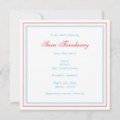 母と子鹿の赤ちゃんシャワー招待状 招待状 (裏面)