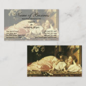 母と子(さくらんぼ)主フレデリック・レイトン 名刺 (正面/裏面)