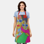 母と子 エプロン (着用した状態)