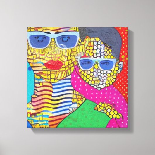 母と子 キャンバスプリント (正面)