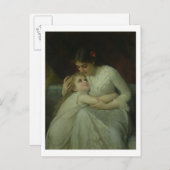 母と子(キャンバス上の油) ポストカード (正面/裏面)