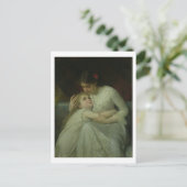 母と子(キャンバス上の油) ポストカード (スタンド正面)