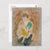 母と子 | タデウスマコフスキー ポストカード (正面/裏面)