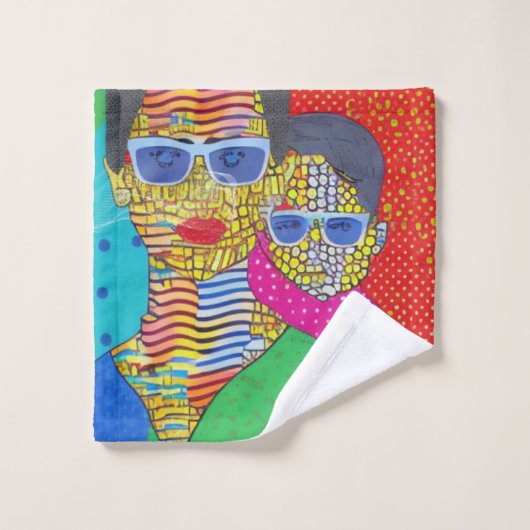 母と子 バスタオルセット (ウォッシュタオル)