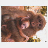 母と子 フリースブランケット (正面(横))