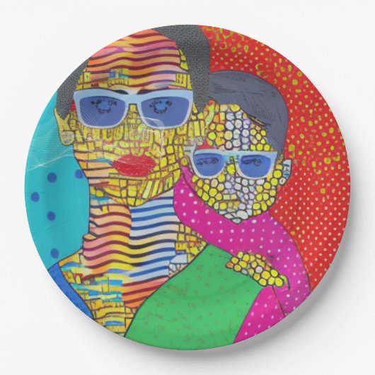 母と子 ペーパープレート (正面)