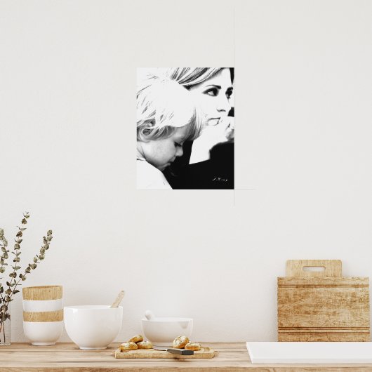 母と子 ポスター (キッチン)